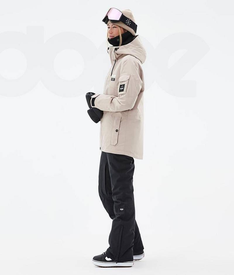 Beige Women's Dope Adept W Snowboard Jackets | India_D1848