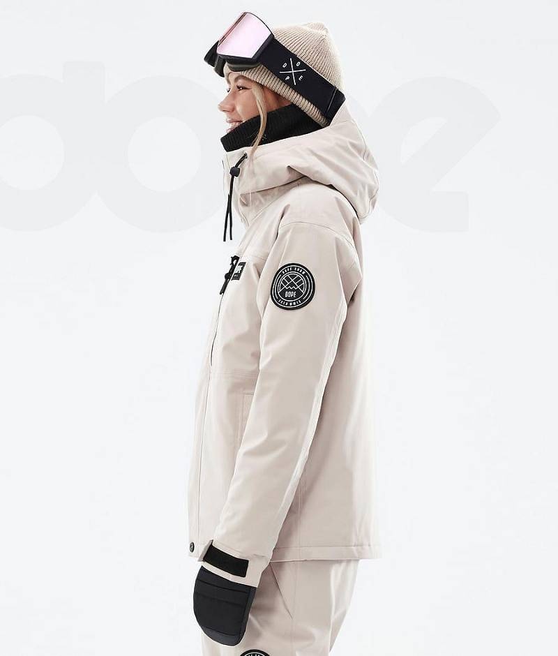 Beige Women's Dope Blizzard W Full Zip Ski Jackets | India_D1112