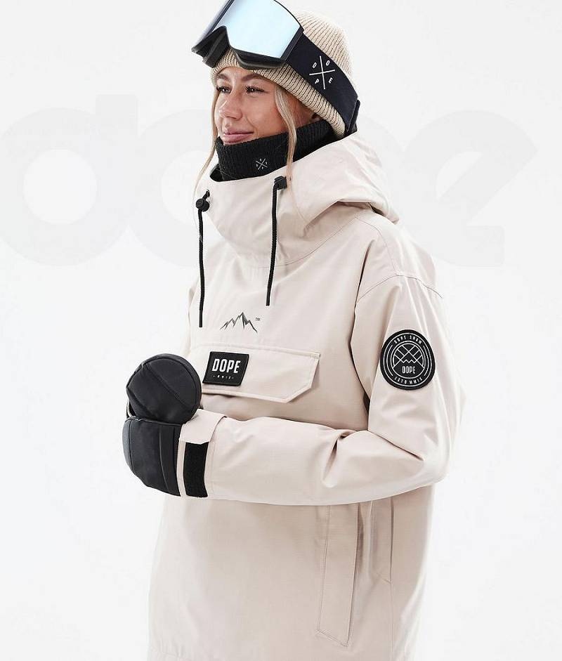 Beige Women's Dope Blizzard W Ski Jackets | India_D1420