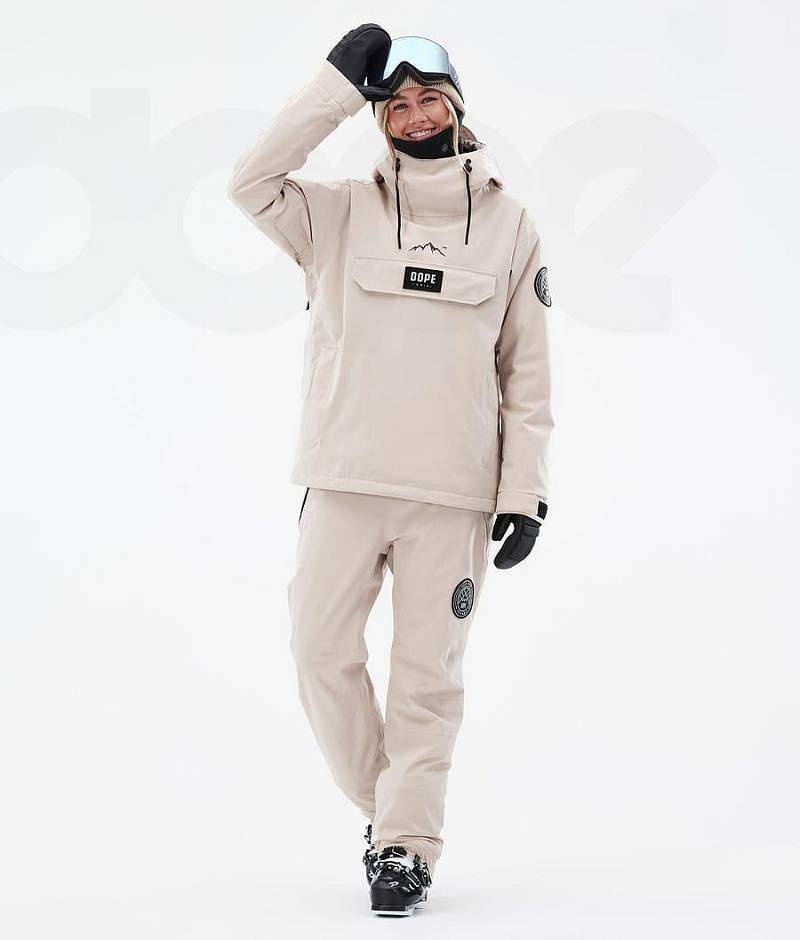 Beige Women's Dope Blizzard W Ski Jackets | India_D1420