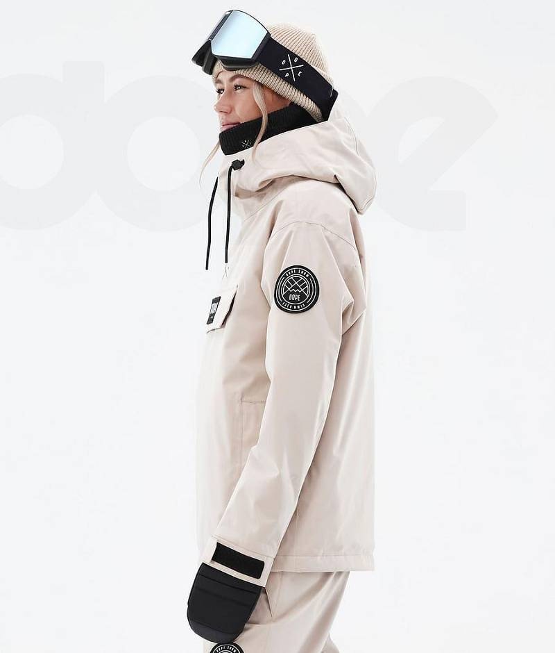 Beige Women's Dope Blizzard W Snowboard Jackets | India_D2260