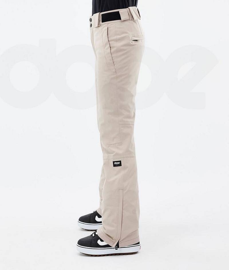 Beige Women's Dope Con W Snowboard Pants | India_D2068