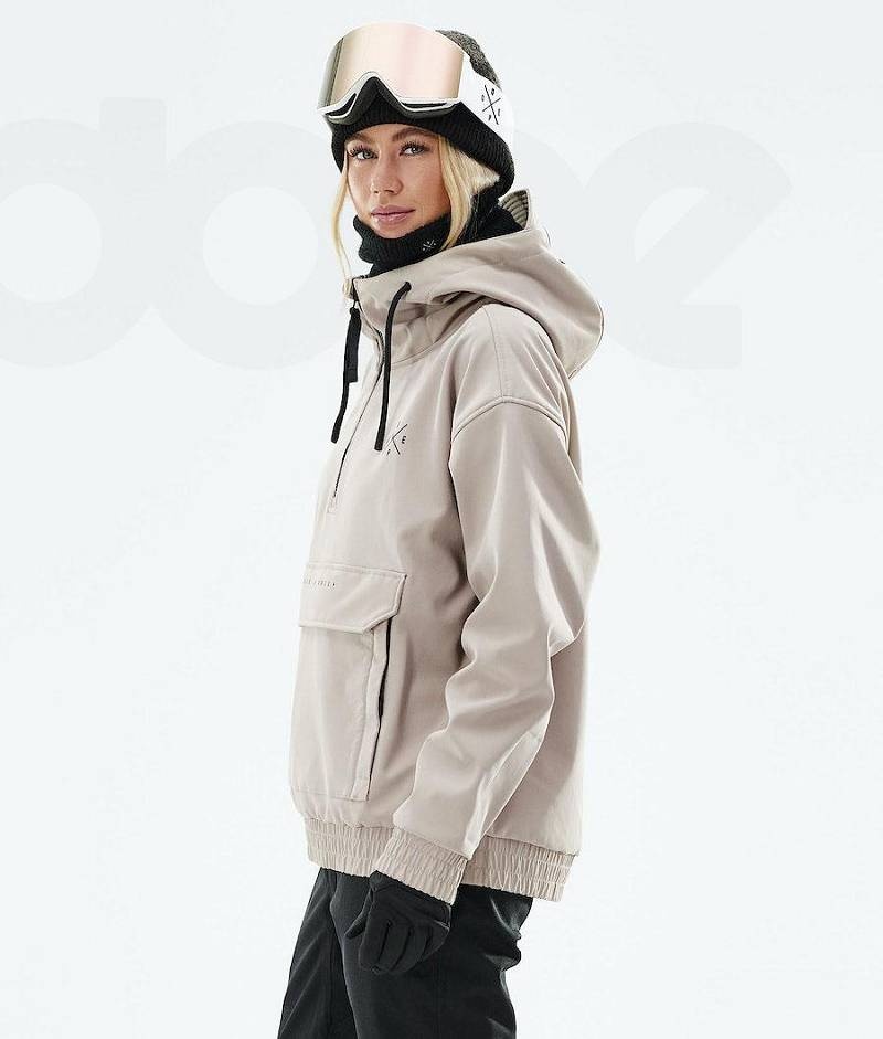 Beige Women's Dope Cyclone W 2021 Ski Jackets | India_D1621