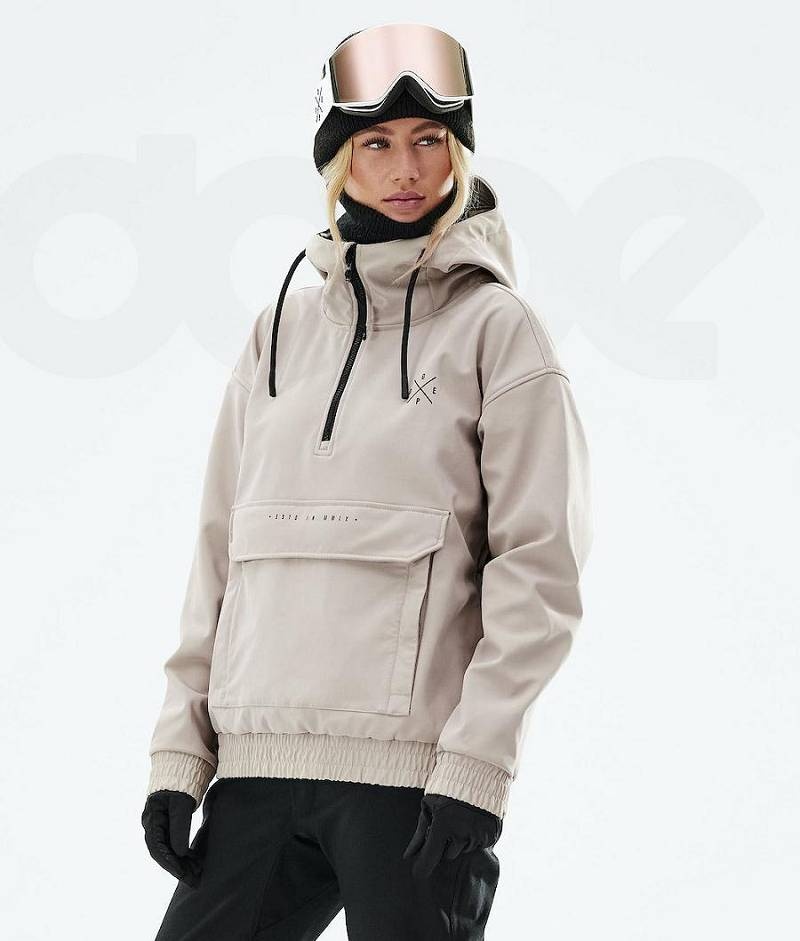 Beige Women\'s Dope Cyclone W 2021 Ski Jackets | India_D1621