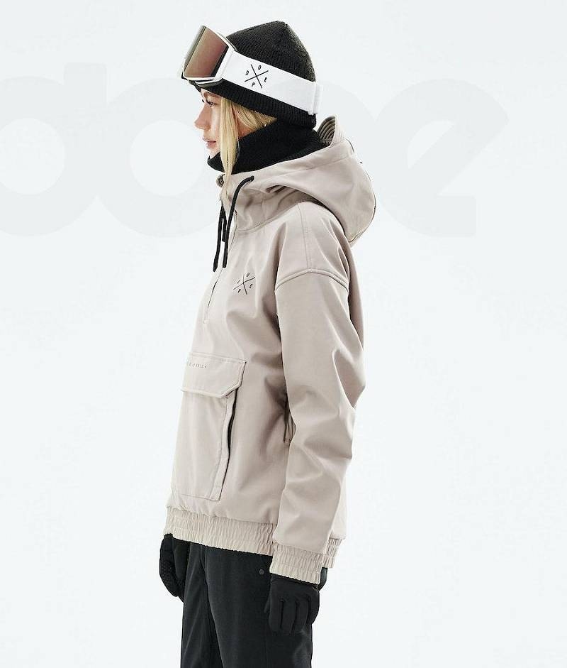 Beige Women's Dope Cyclone W 2021 Snowboard Jackets | India_D1975