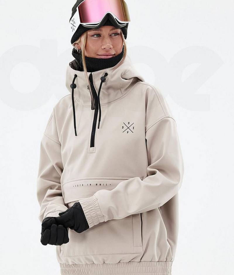 Beige Women's Dope Cyclone W Ski Jackets | India_D1562