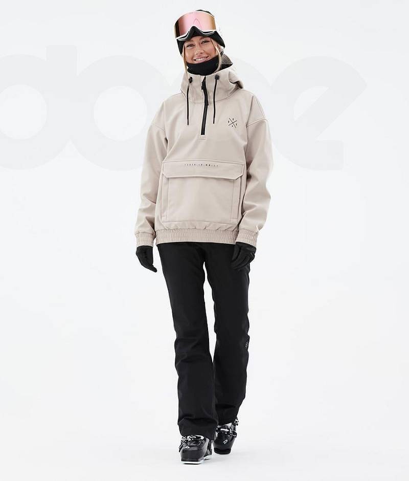 Beige Women's Dope Cyclone W Ski Jackets | India_D1562