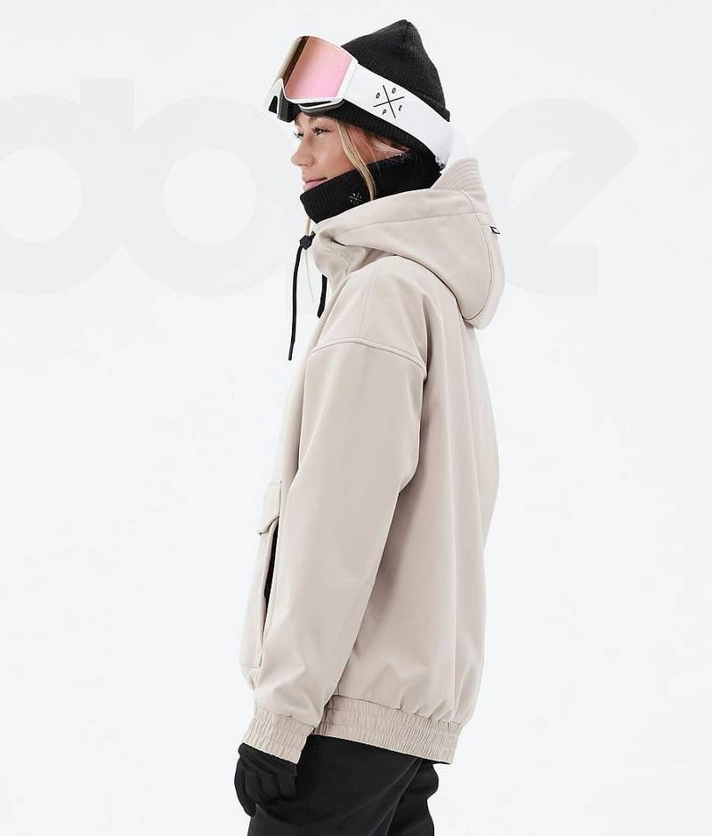 Beige Women's Dope Cyclone W Ski Jackets | India_D1562