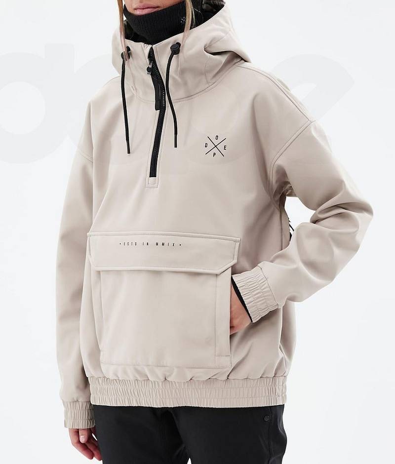 Beige Women's Dope Cyclone W Ski Jackets | India_D1562