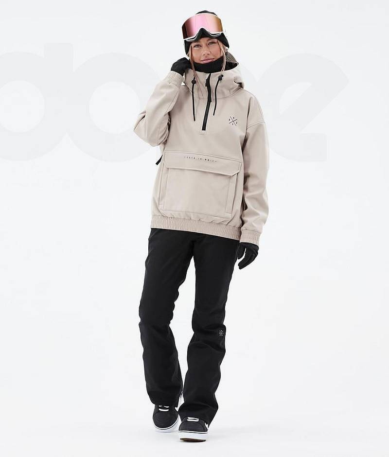 Beige Women's Dope Cyclone W Snowboard Jackets | India_D2503