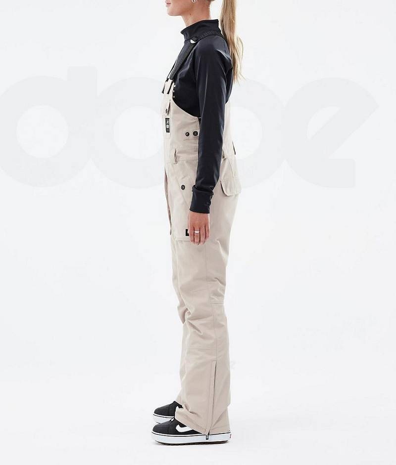 Beige Women's Dope Notorious B.I.B W Snowboard Pants | India_D1234