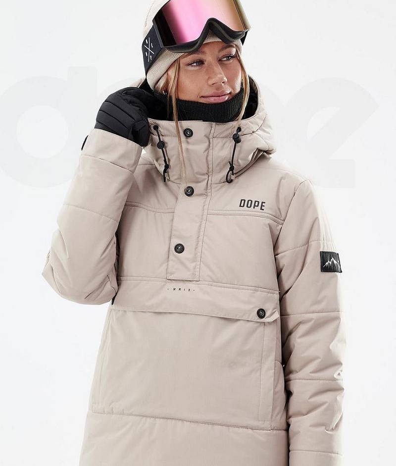 Beige Women's Dope Puffer W Ski Jackets | India_D2384