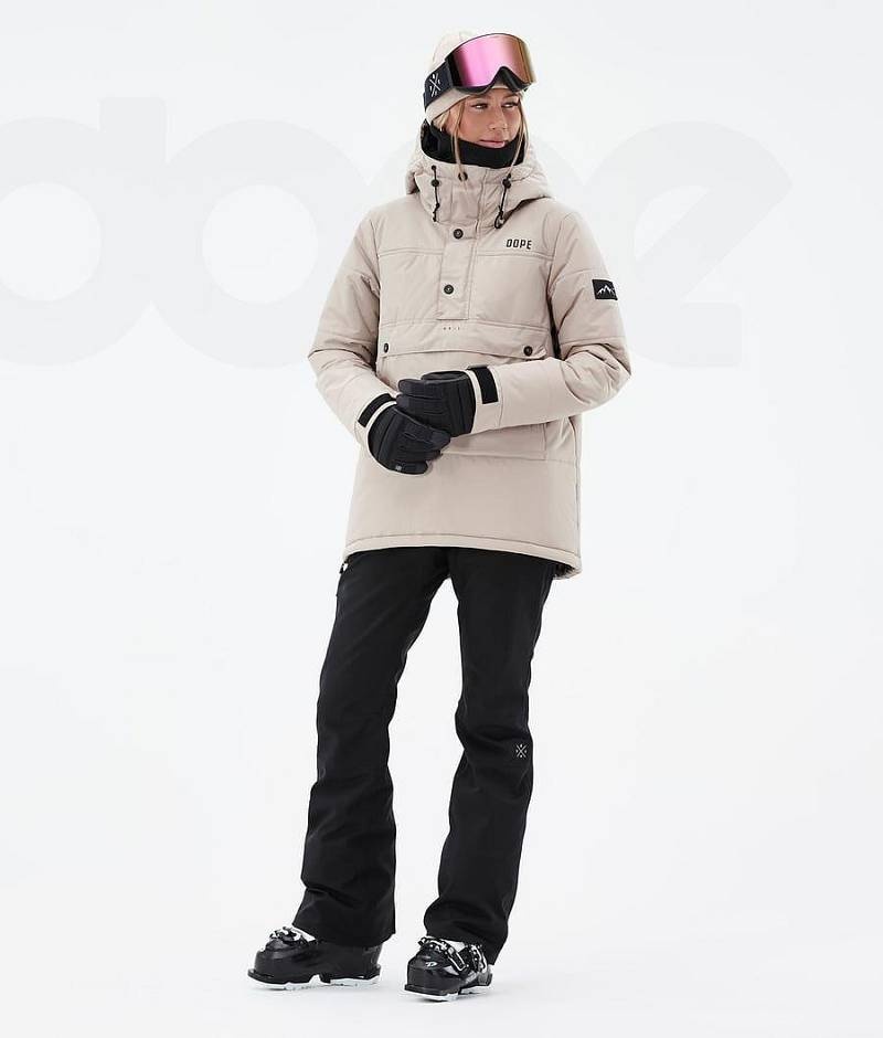 Beige Women's Dope Puffer W Ski Jackets | India_D2384