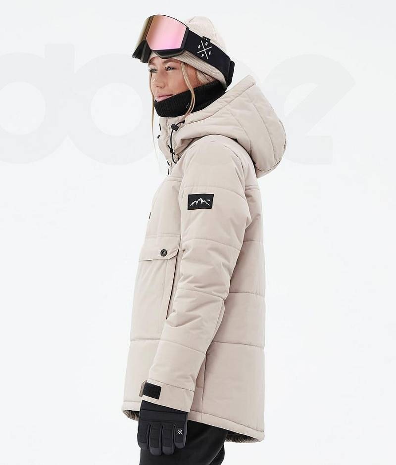 Beige Women's Dope Puffer W Ski Jackets | India_D2384