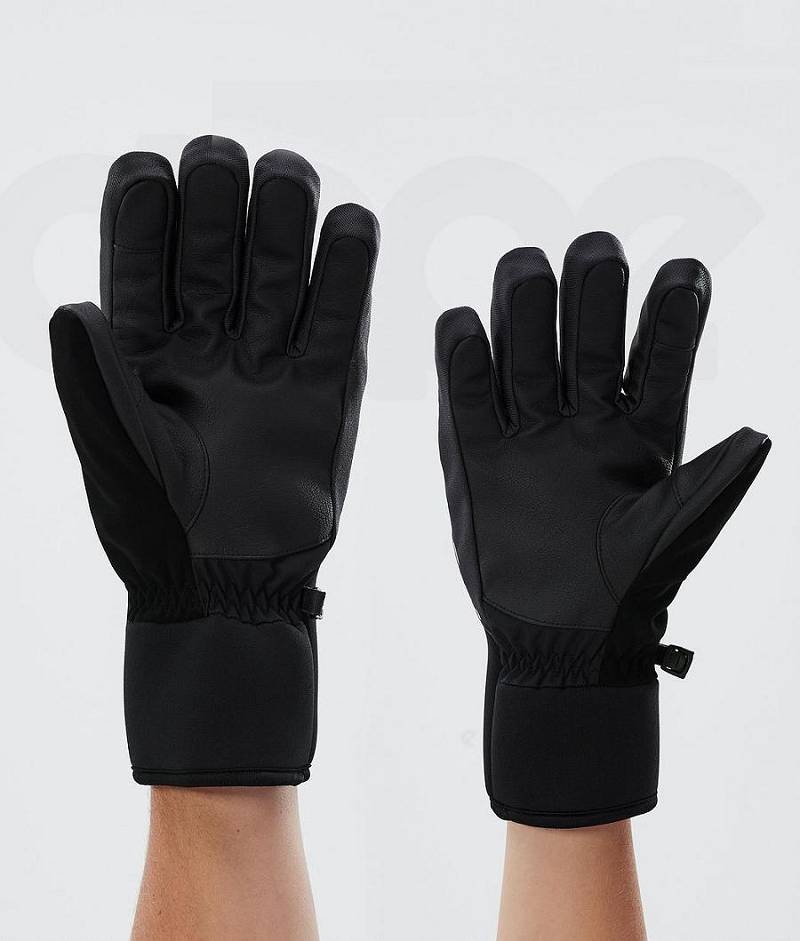 Black Men's Dope Ace Snowboard Gloves | India_D1008