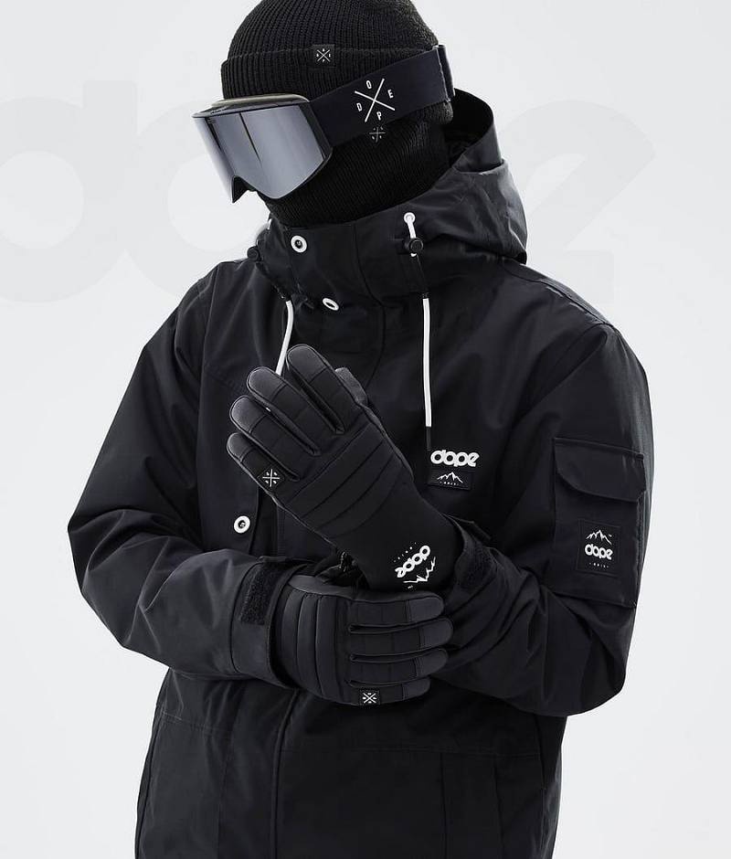 Black Men's Dope Ace Snowboard Gloves | India_D1008