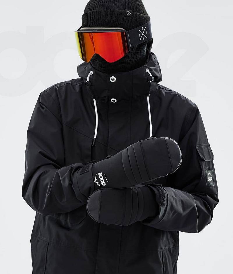 Black Men's Dope Ace Snowboard Gloves | India_D1450