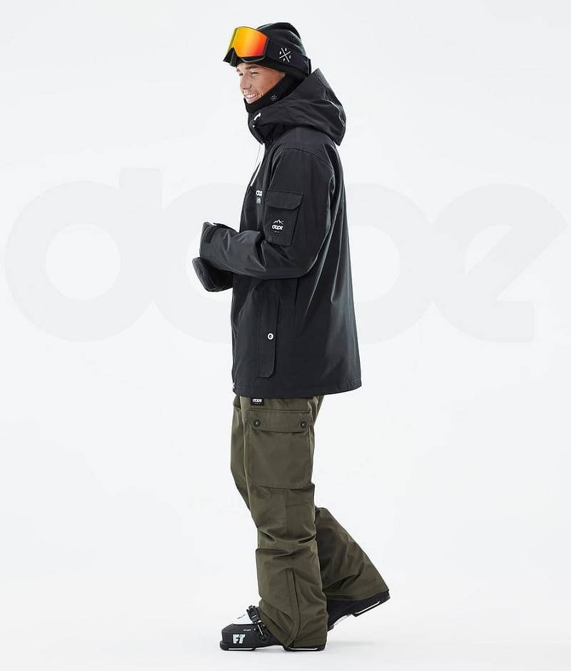 Black Men's Dope Adept Ski Jackets | India_D1143