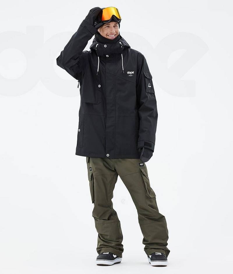 Black Men's Dope Adept Snowboard Jackets | India_D1683