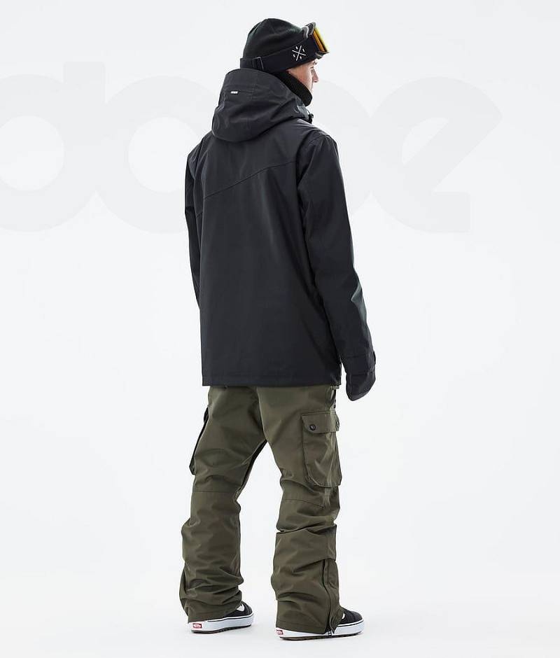 Black Men's Dope Adept Snowboard Jackets | India_D1683