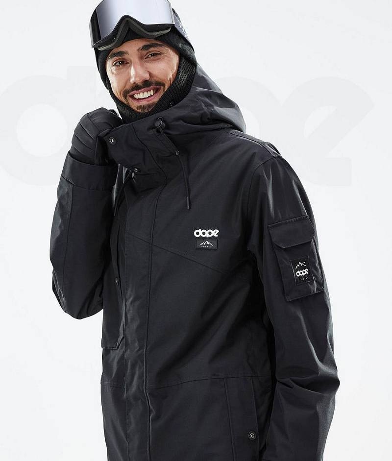 Black Men's Dope Adept Snowboard Jackets | India_D1230