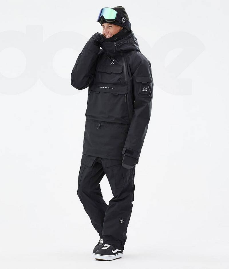 Black Men's Dope Akin Snowboard Jackets | India_D1331