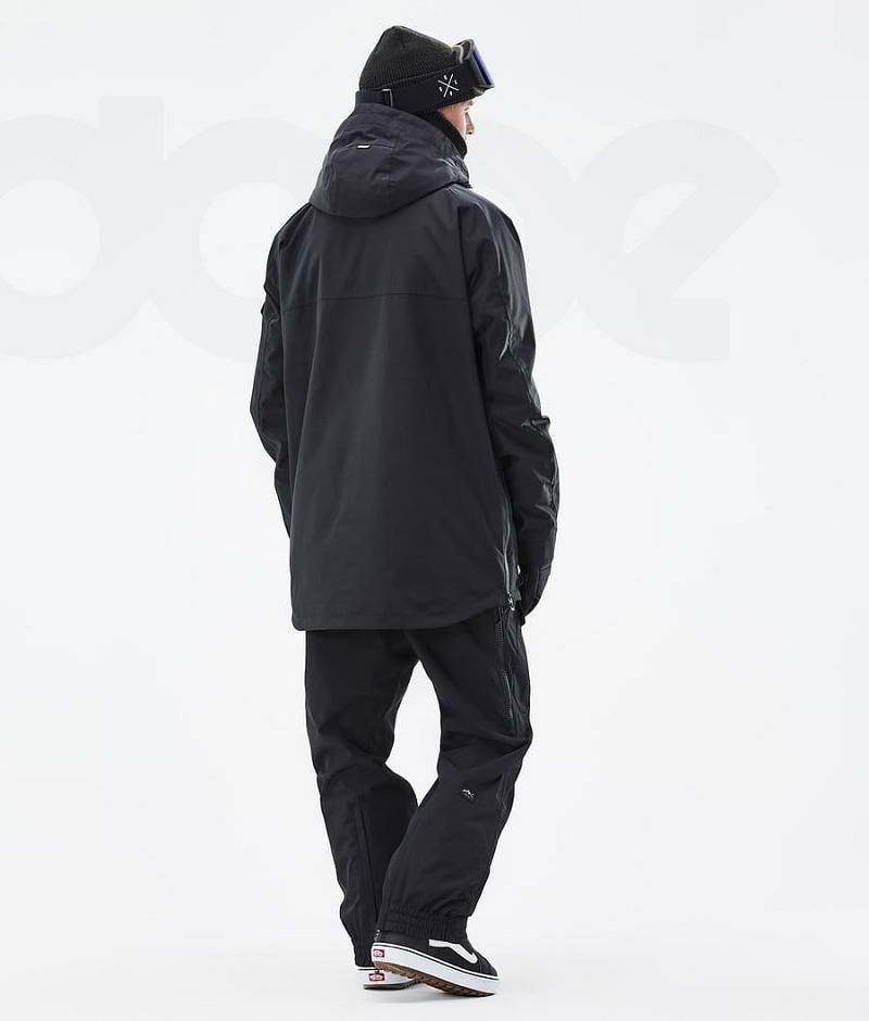 Black Men's Dope Akin Snowboard Jackets | India_D1331