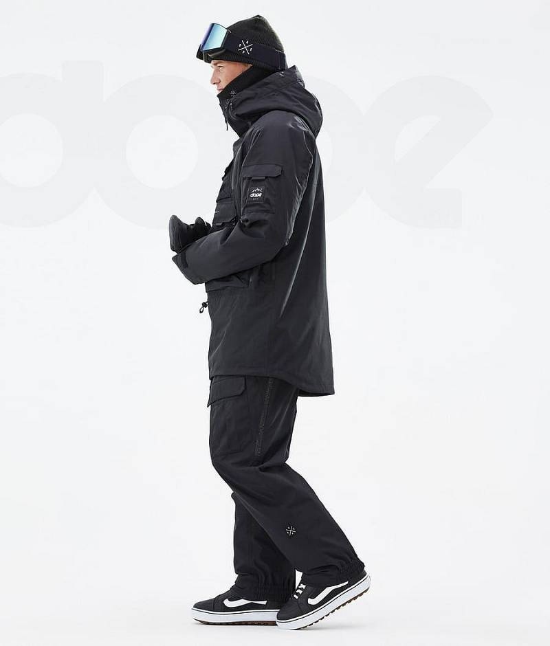 Black Men's Dope Akin Snowboard Jackets | India_D1331