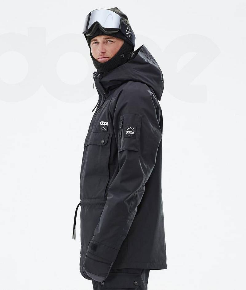 Black Men's Dope Annok Ski Jackets | India_D1024