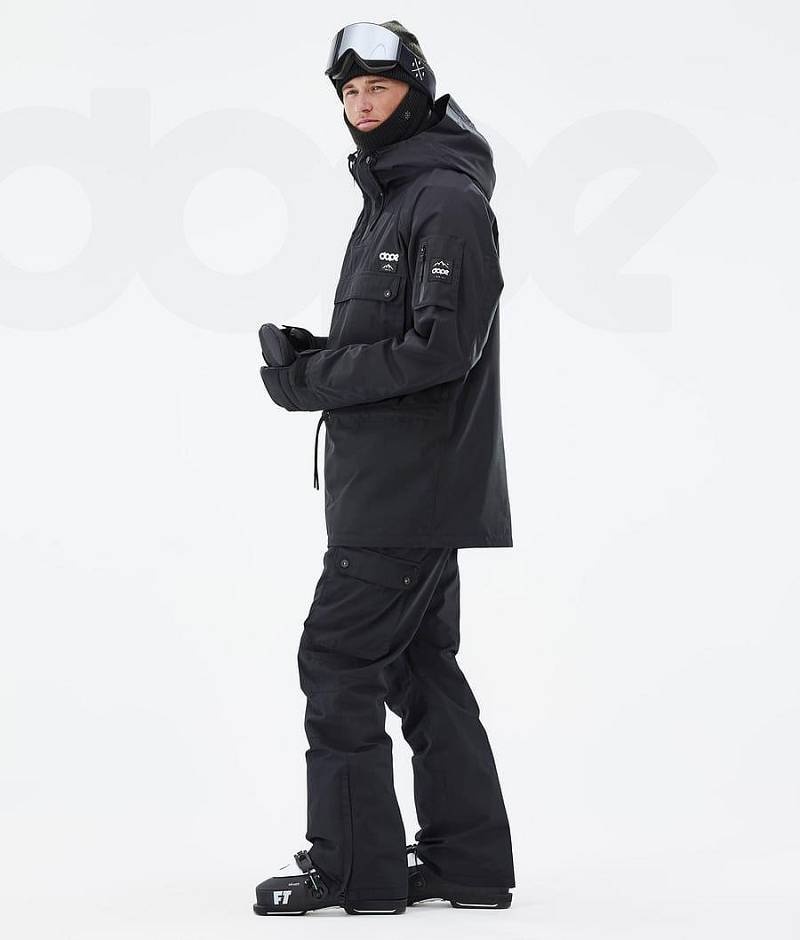 Black Men's Dope Annok Ski Jackets | India_D1024