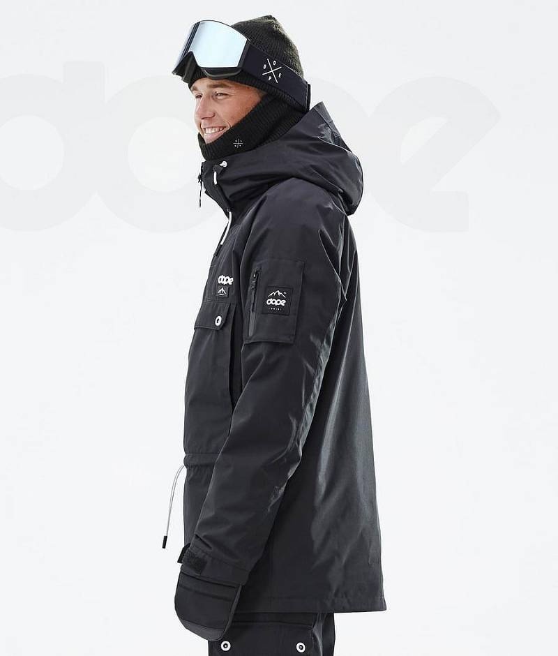 Black Men's Dope Annok Ski Jackets | India_D1049