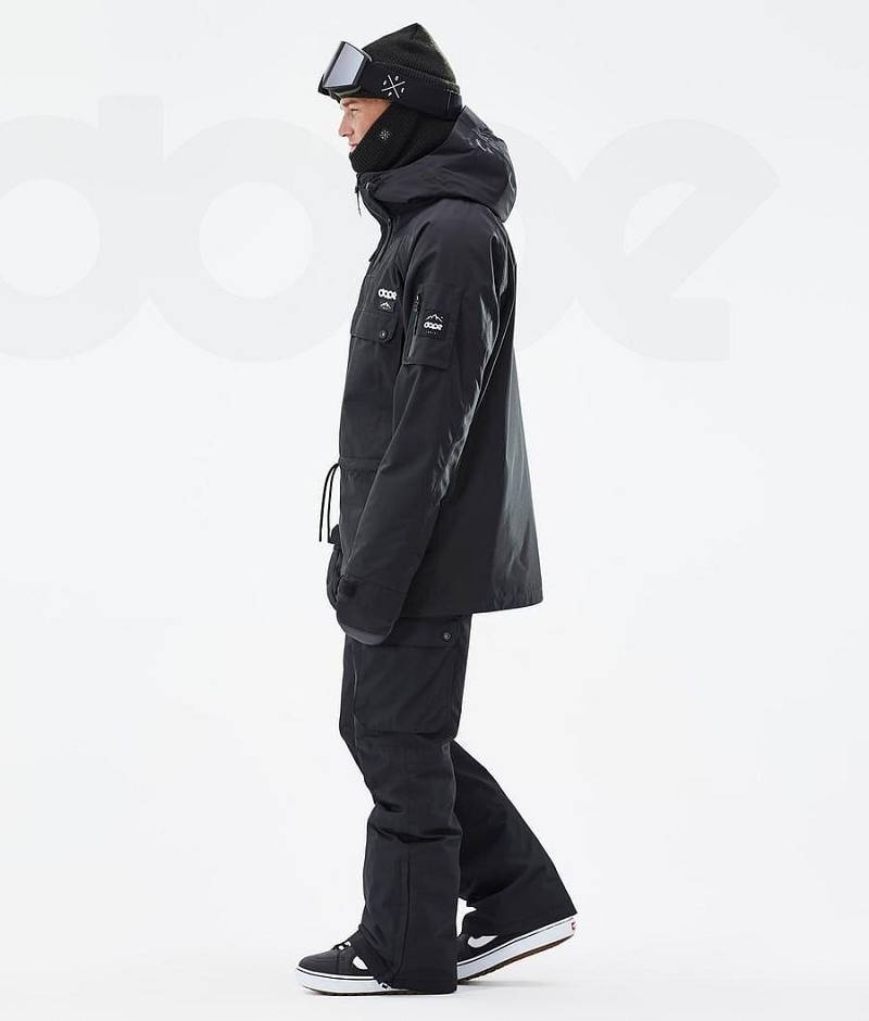 Black Men's Dope Annok Snowboard Jackets | India_D1028