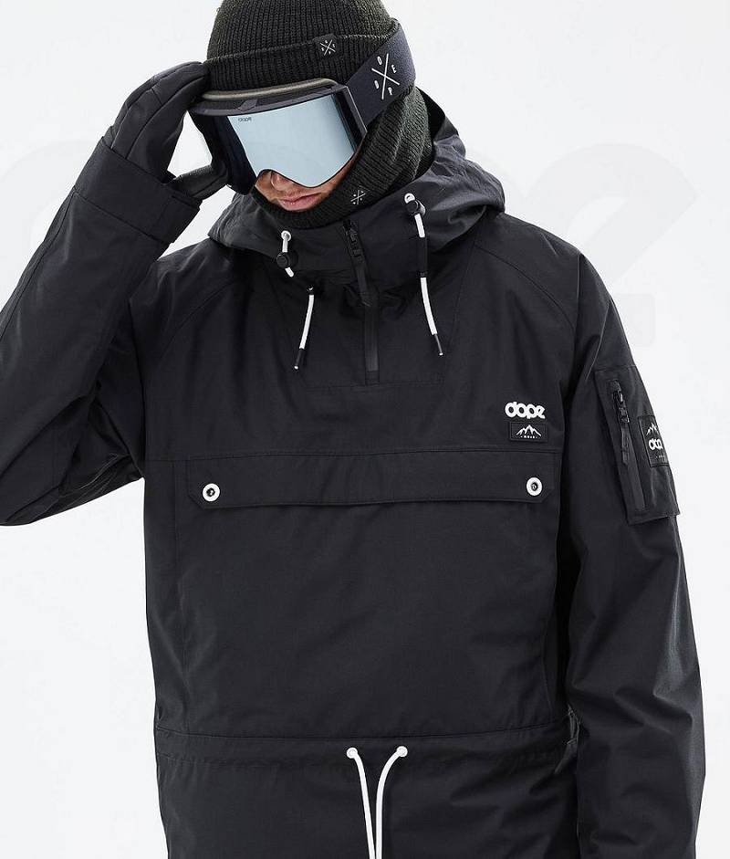 Black Men's Dope Annok Snowboard Jackets | India_D1045