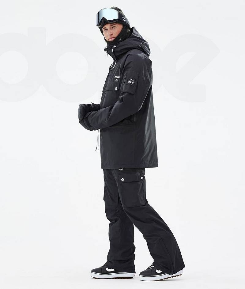 Black Men's Dope Annok Snowboard Jackets | India_D1045