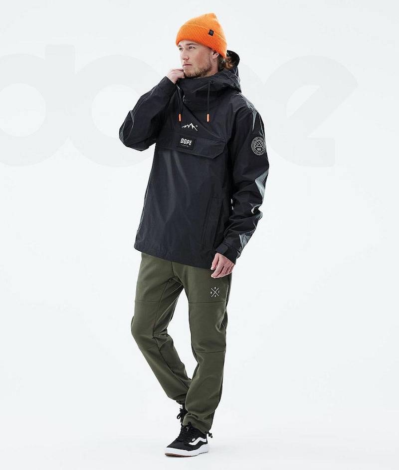 Black Men's Dope Blizzard Light Outdoor Jackets | India_D2299