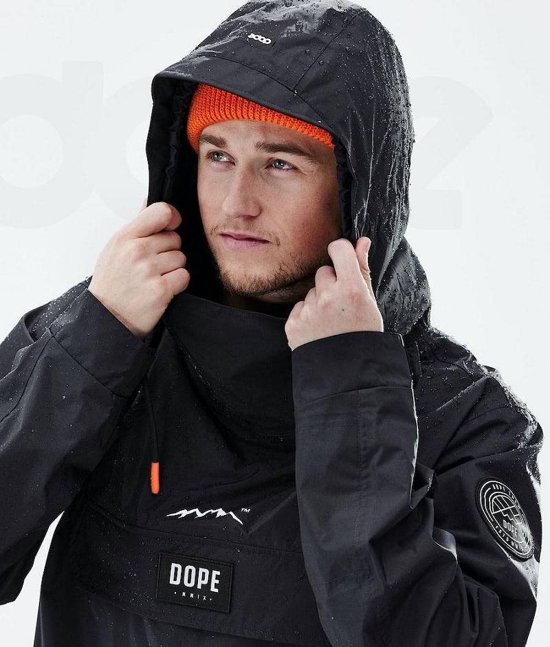 Black Men's Dope Blizzard Light Outdoor Jackets | India_D2299