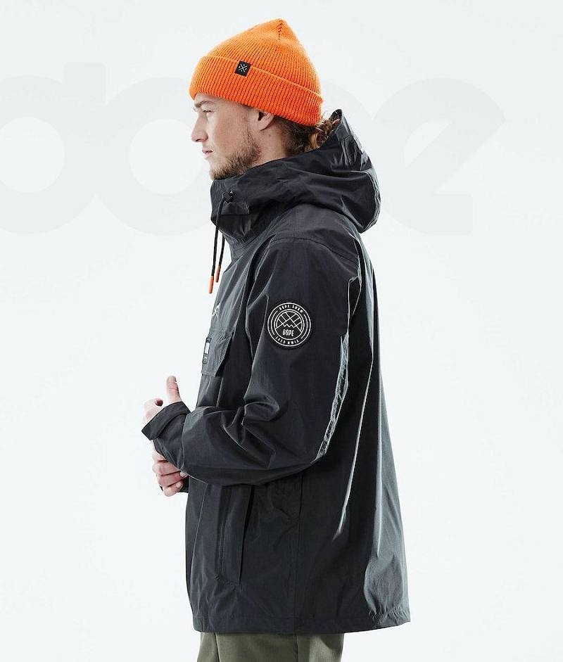 Black Men's Dope Blizzard Light Outdoor Jackets | India_D2299