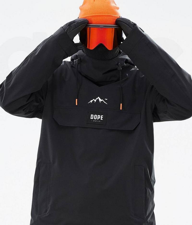 Black Men's Dope Blizzard Ski Jackets | India_D2211