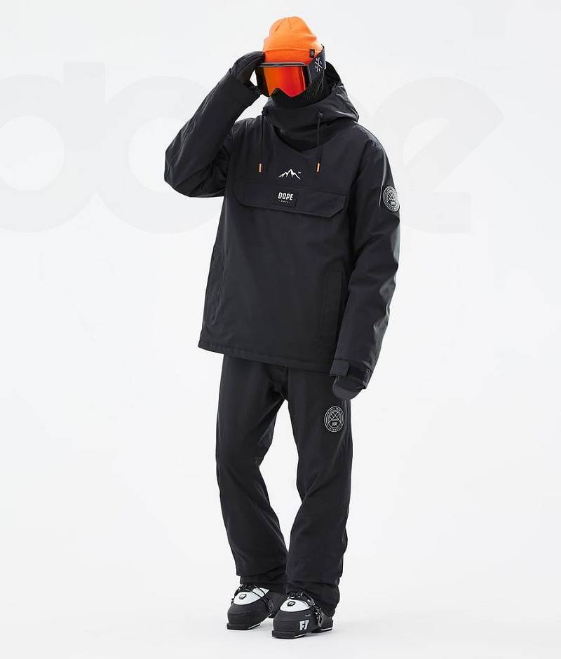 Black Men's Dope Blizzard Ski Jackets | India_D2211