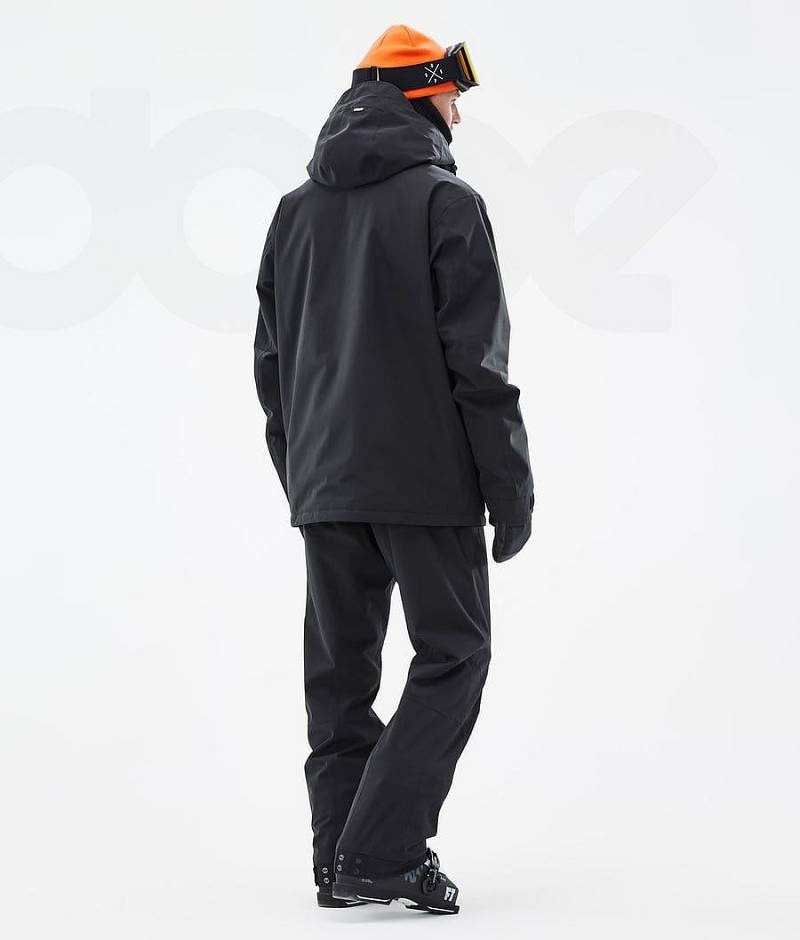 Black Men's Dope Blizzard Ski Jackets | India_D2211