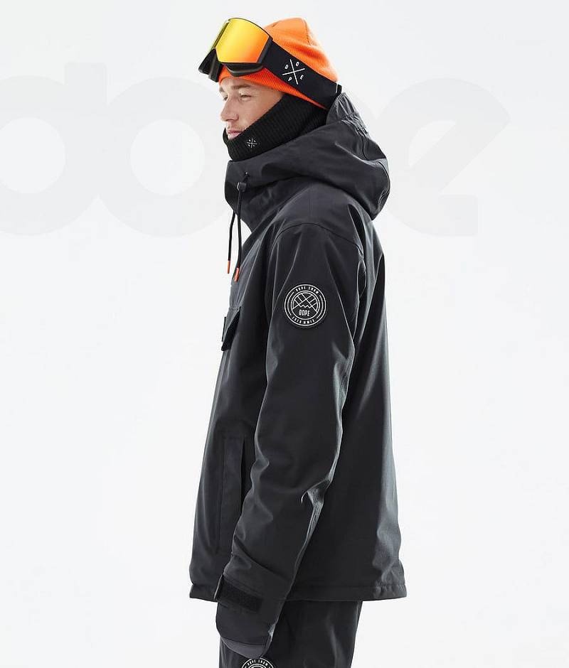 Black Men's Dope Blizzard Ski Jackets | India_D2211