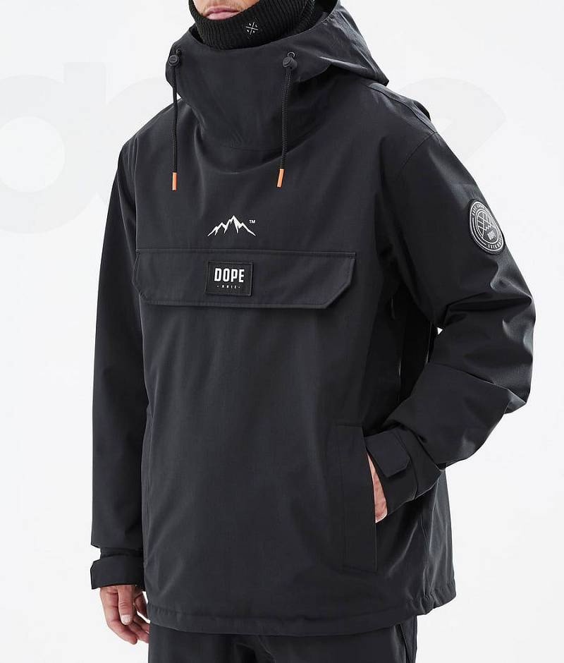 Black Men's Dope Blizzard Ski Jackets | India_D2211