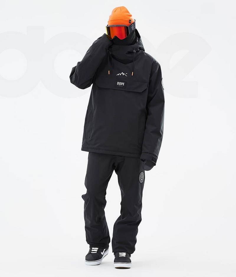 Black Men's Dope Blizzard Snowboard Jackets | India_D1617