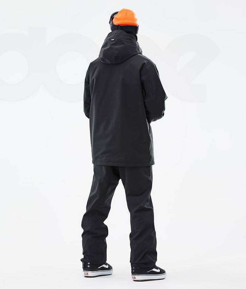 Black Men's Dope Blizzard Snowboard Jackets | India_D1617