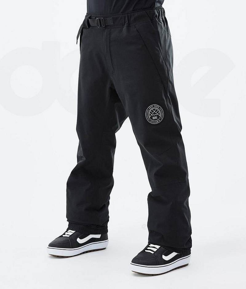 Black Men\'s Dope Blizzard Snowboard Pants | India_D1639