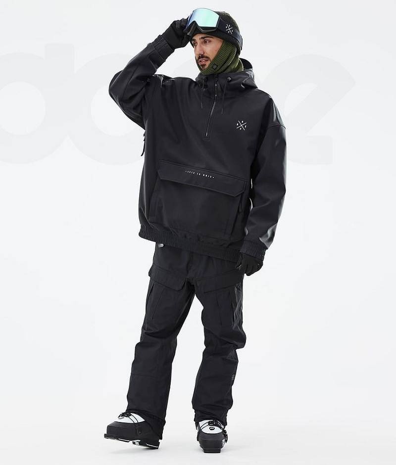 Black Men's Dope Cyclone Ski Jackets | India_D2078