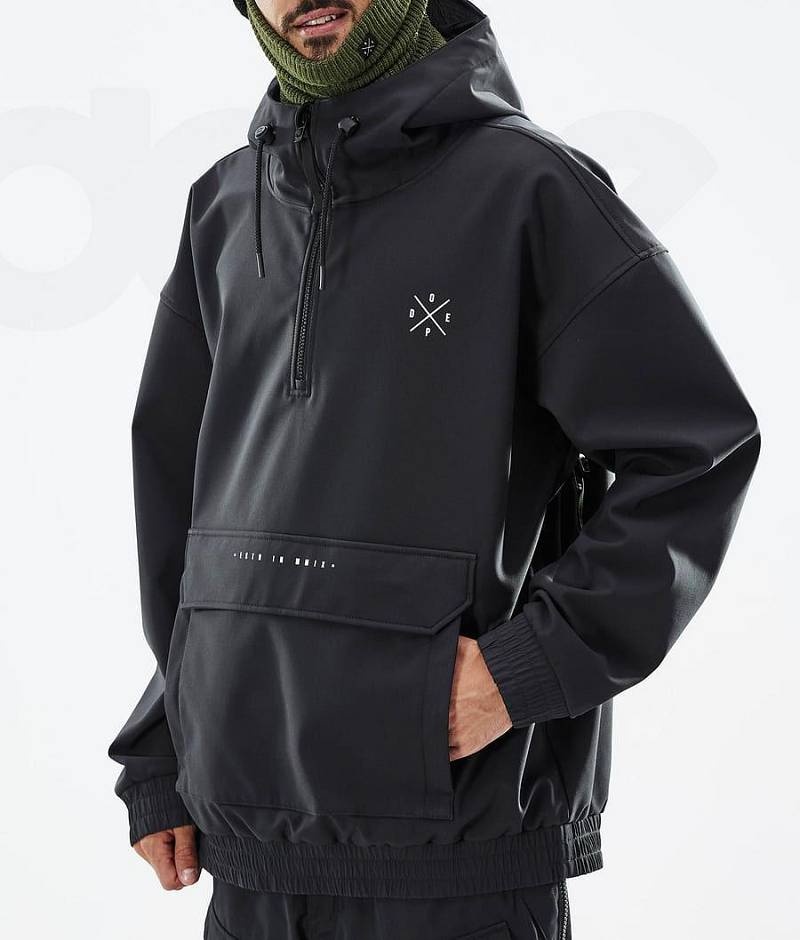 Black Men's Dope Cyclone Ski Jackets | India_D2078