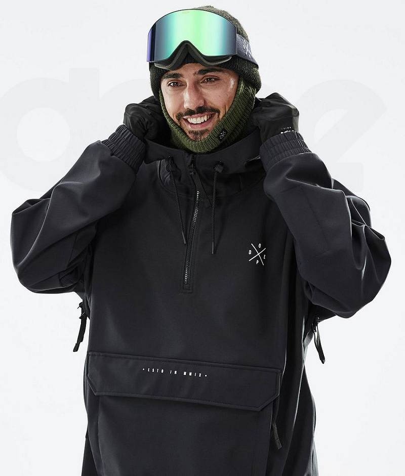 Black Men's Dope Cyclone Snowboard Jackets | India_D1895