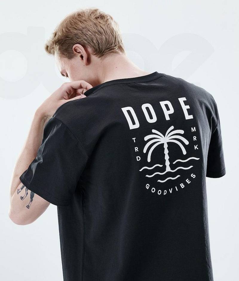 Black Men's Dope Daily T-shirts | India_D2347