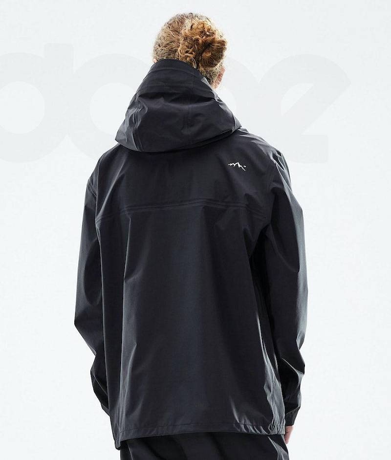 Black Men's Dope Downpour Outdoor Jackets | India_D2252